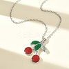 Brass Enamel Pendant Necklaces SA-CBA7E55-01P-1