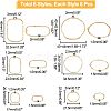 48Pcs 2 Style Alloy Open Back Bezel Pendants PALLOY-CA0002-29-1-2