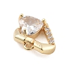 Brass Micro Pave Cubic Zirconia Pendants KK-D283-27G-2