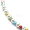 Natural Shell & Glass Seed Beaded Necklace Bracelet SJEW-JS01245-5