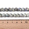 Ombre Effect Dyed Electroplate Opaque Glass Beads Strands EGLA-Q130-01A-02-5