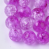 Transparent Crackle Acrylic Beads CACR-N002-05-1