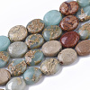 Natural Aqua Terra Jasper Beads Strands X-G-S366-015A-1
