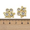 Brass Pave Clear Cubic Zirconia Couple Links KK-I358-006G-3