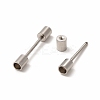 Non-Tarnish 201 Stainless Steel Screw Clasps STAS-G305-02P-2