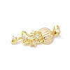 Brass Micro Pave Cubic Zirconia with Enamel Pendants KK-Z134-15G-01A-2