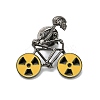 Halloween Theme Skeleton with Bike Enamel Pins JEWB-Z045-01B-1