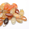 Horse Eye Dyed Natural Agate Pendants G-Q363-12-1