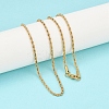 304 Stainless Steel Rope Chain Necklaces NJEW-R223-14-1