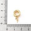 Brass Pave Cubic Zirconia Hoop Earring Findings KK-D369-02G-3