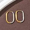 304 Stainless Steel Two Tone Hoop Earrings EJEW-P313-01C-G-1