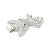 Brass Micro Pave Cubic Zirconia Pendants ZIRC-F138-03P-3