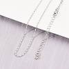 Brass Oval Link Chain Necklaces NJEW-D338-02P-5
