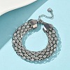304 Stainless Steel Link Chain Bracelets for Women BJEW-D344-01P-2