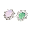 Brass Micro Pave Clear Cubic Zirconia Pendants KK-H257-11P-2