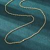 Brass Cable Chains Necklace for Women NJEW-P265-42G-1