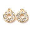 Brass Micro Pave Cubic Zirconia Charms KK-Q779-01G-1