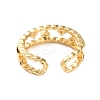 Rack Plating Brass Micro Pave Cubic Zirconia Open Cuff Rings for Women RJEW-U026-04G-04-3