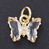 Brass Micro Pave Clear Cubic Zirconia Pendant ZIRC-P079-B01-17-1