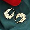 304 Stainless Steel Flower Stud Earrings for Women LS-EJEW-Q009-03C-G-4