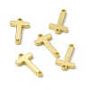Rack Plating Brass Letter Connector Charms KK-C007-38G-T-1