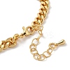 Brass Micro Pave Clear Cubic Zirconia Triple Heart Cuban Link Chains Bracelets for Women BJEW-M322-05G-B-3