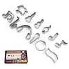 Non-Tarnish 430 Stainless Steel Cookie Cutters MUSI-PW0002-022-2