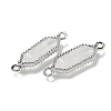 Natural Quartz Crystal Faceted Double Terminal Pointed Rock Crystal Hexagon Connector Charms G-G181-04P-01-2