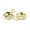 Real 18K Gold Plated Brass Micro Pave Cubic Zirconia Pendants KK-L209-056G-01-2