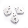 Tarnish Resistant 201 Stainless Steel Pendants STAS-L232-023P-1