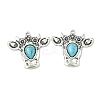 Bohemian Synthetic Turquoise Cattle Pendants FIND-Z112-01AS-08-1