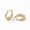 Brass Thick Hoop Earrings for Women LS-EJEW-I270-02G-2
