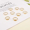 Number Pendant Necklace & Open Cuff Ring JX195A-4