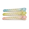 Oval Spray Painted Iron Alligator Hair Clips for Girls PHAR-A011-12-2