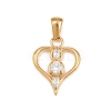 316 Surgical Stainless Steel Micro Pave Clear Cubic Zirconia Pendants STAS-A137-02A-G-1