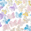 50Pcs 5 Colors Transparent Spray Painted Glass Charms GLAA-FP0001-12-4