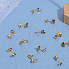 60Pcs 3 Style 304 Stainless Steel Stud Earring Findings STAS-BBC0007-45-7