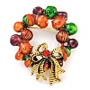 Christmas Theme Golden Zinc Alloy with Rhinestone Brooches JEWB-B018-01AG-01-1