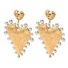 Two Tone 304 Stainless Steel Dangle Stud Earrings EJEW-K296-08B-GP-4