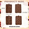 4Pcs 4 Styles Chocolate DIY Silicone Mold DIY-CJ0006-33-8