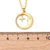 Brass Micro Pave Clear Cubic Zirconia Pendant Necklaces LS-NJEW-S438-05B-G-5