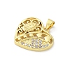 Brass Micro Pave Cubic Zirconia Pendants KK-S511-26B-G-2