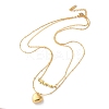 316 Surgical Stainless Steel Double Layer Necklaces LS-NJEW-P324-03B-G-2