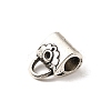 Tibetan Style Alloy Tube Bails Rhinestone Settings TIBE-L008-24AS-2