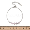 Brass Micro Pave Cubic Zirconia Link Bracelets BJEW-Z122-01P-5