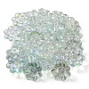 UV Plating Rainbow Iridescent Acrylic Beads OACR-P010-04C-3
