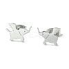 Non-Tarnish Cute Little Animal Theme 304 Stainless Steel Stud Earrings EJEW-B041-03C-P-1