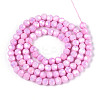 Anti-Tarnish Electroplate Glass Beads Strands EGLA-T021-4mm-15-01-2