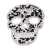 Skull Rhinestone Patches DIY-WH0199-35A-1