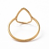 Ion Plating(IP) 201 Stainless Steel Teardrop Finger Ring LS-RJEW-J051-15G-3